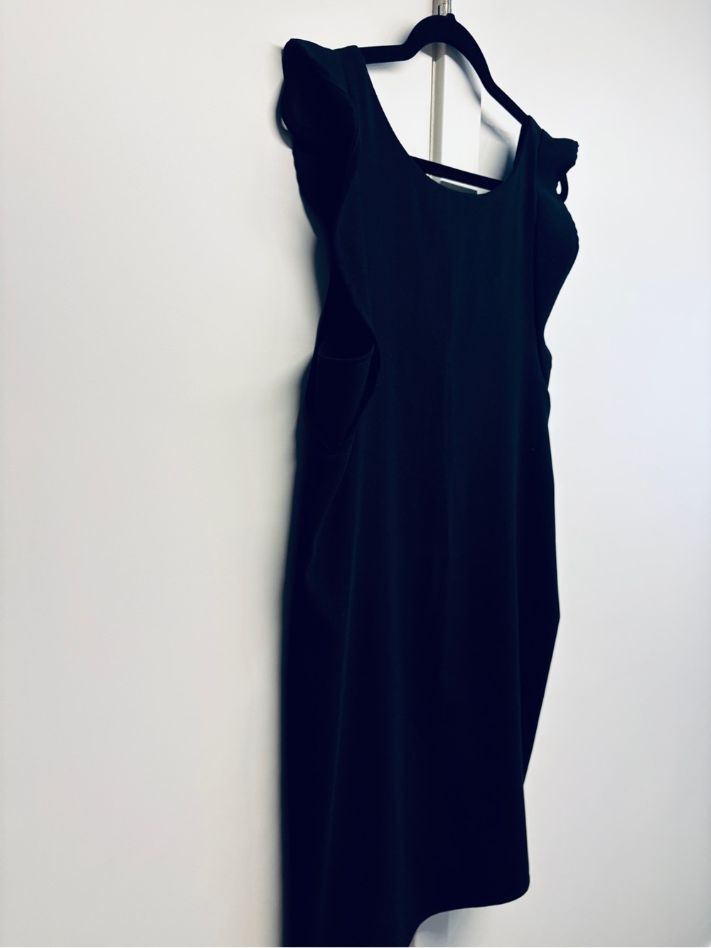 EVERLY Black Sleeveless (Ruffle) Women’s Dress